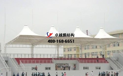 銅川<font color='red'>膜結(jié)構(gòu)看臺(tái)</font>/主席臺(tái)【銅川市技工學(xué)校等】設(shè)計(jì)施工案例