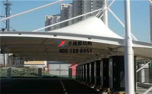 開封縣膜結(jié)構(gòu)充電站樁車棚【開封縣麗福源食品有限公司等】工程設(shè)計施工案例